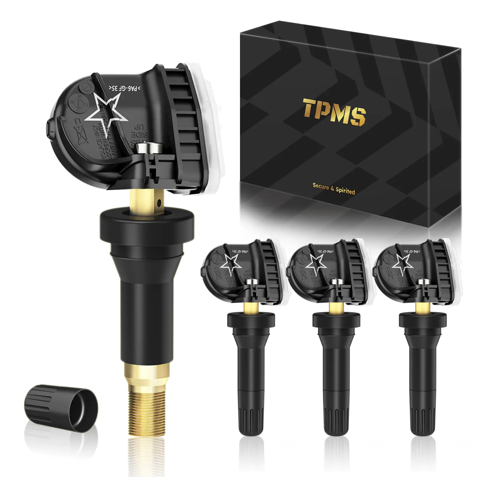 TPMS 315MHz Pre-Programmed Compatible withChevrolet Silverado(07-19)/Equinox(07-22)/Tahoe(07-19)/Traverse(09-17)Cadillac Escalade(07-20)GMC Yukon(07-20)/Sierra(07-19)/OE#13598771(Set of 4)