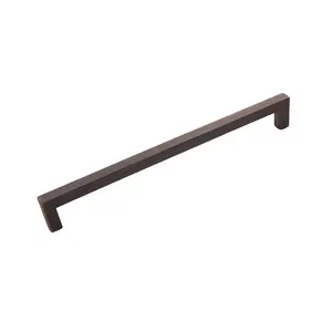 212 MAIN Belwith BWHH075422 VB Vintage Bronze Metal Square Door Pull, 224 mm Handle