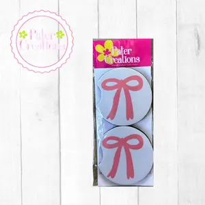 Pink Coquette Bow Car Coaster Set