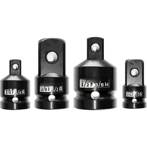 4 count Impact Socket Adapter and Reducer Set,1/4" & 3/8" & 1/2" Drive Socket Adapter Set, Square Adapter Breaker Bar Wrench Conversion Kit Mechanic tools, Chrome Molybdenum Alloy Steel