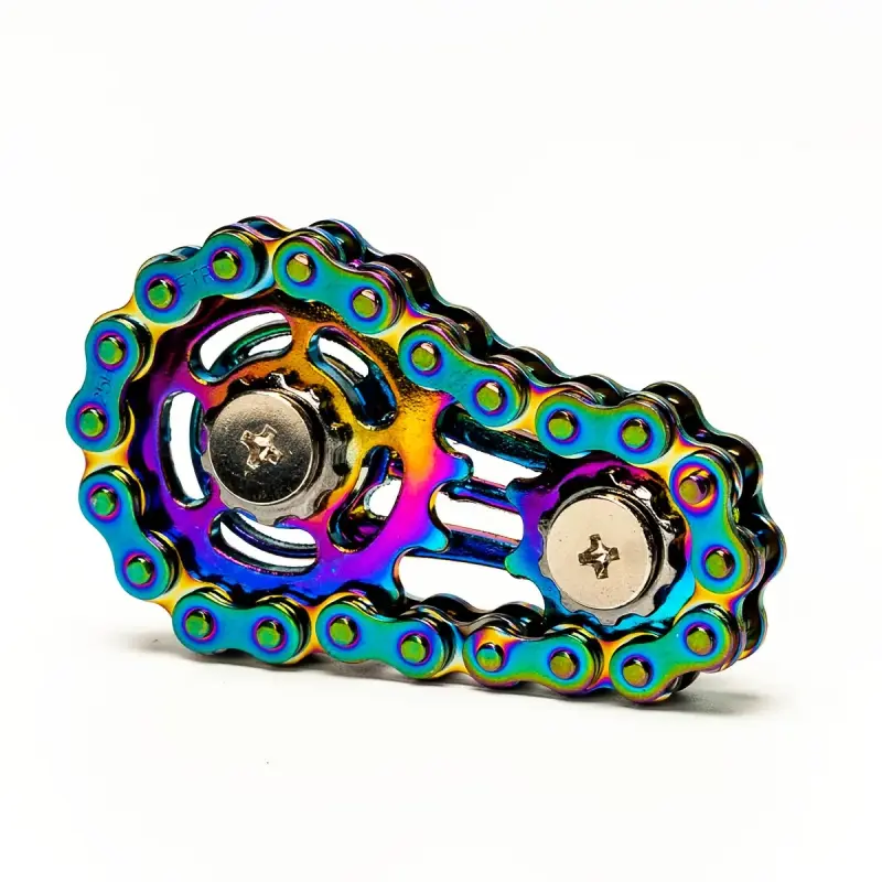 Bicycle Chain Spinner, CNC Machined Silent Stainless Steel Gear, Adult Stress Relief and Focus Tool, Office Decorative Art Collectible, Stress Relief Gadget, Stress Relief Aid, Stress Relief Tools