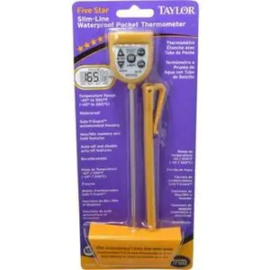 Taylor USA -58 to 500°F Pocket Digital Thermometer LCD Display, 1.5 Volts 9878