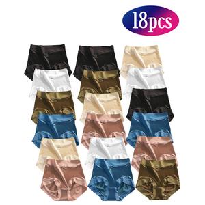 Spring/Summer women’s tummy control panties, 18-pack; seamless invisible women’s underwear; shapewear; spring clothing; summer wear; everyday fabric period panties; close fit; minimalist style; back-to-school outfits; women’s clothing