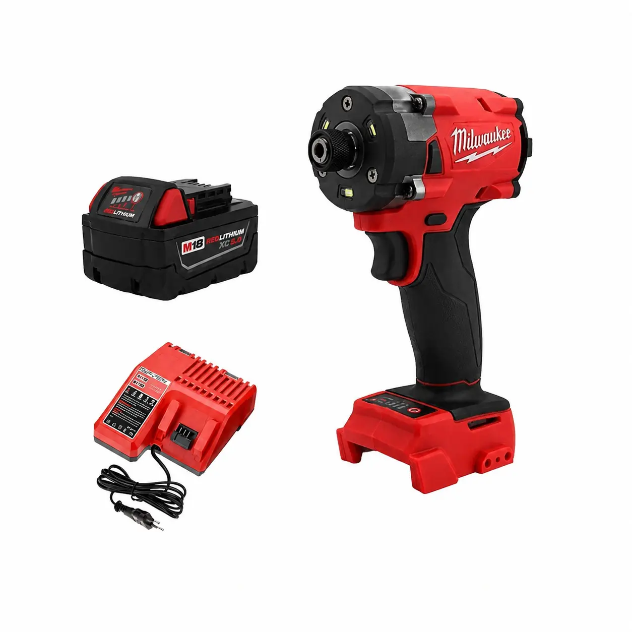 Milwaukee M18 18V Cordless Combo Tool Kit, Brushless Cordless Impact Drill, 300N.m High Torque Power Tools for Auto Repair & Construction Installation