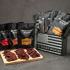 The Supply Drop Ammo Can Gift Basket - Combo Set of Beef Jerky Bags