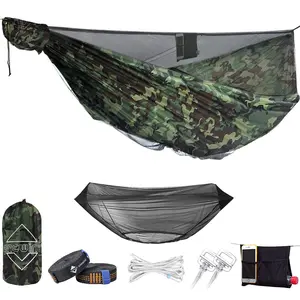 Onewind 11ft/12ft Double Camping Hammock w/Bug Net & Straps - 500lb 2.1oz Hexagon Ripstop 4-Season | XXL All-Weather Backpacking