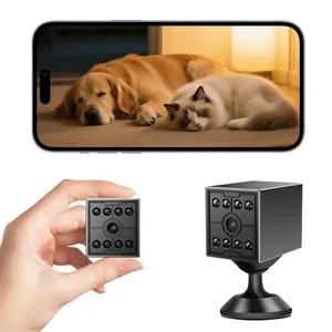 W09 Mini Home Security Camera 1080P HD Hidden Spy Camera with Night Vision Motion Detection Phone App Alerts for Indoor Outdoor Wireless Surveillance Baby Pet Car Without SD Card WiFi Infrared