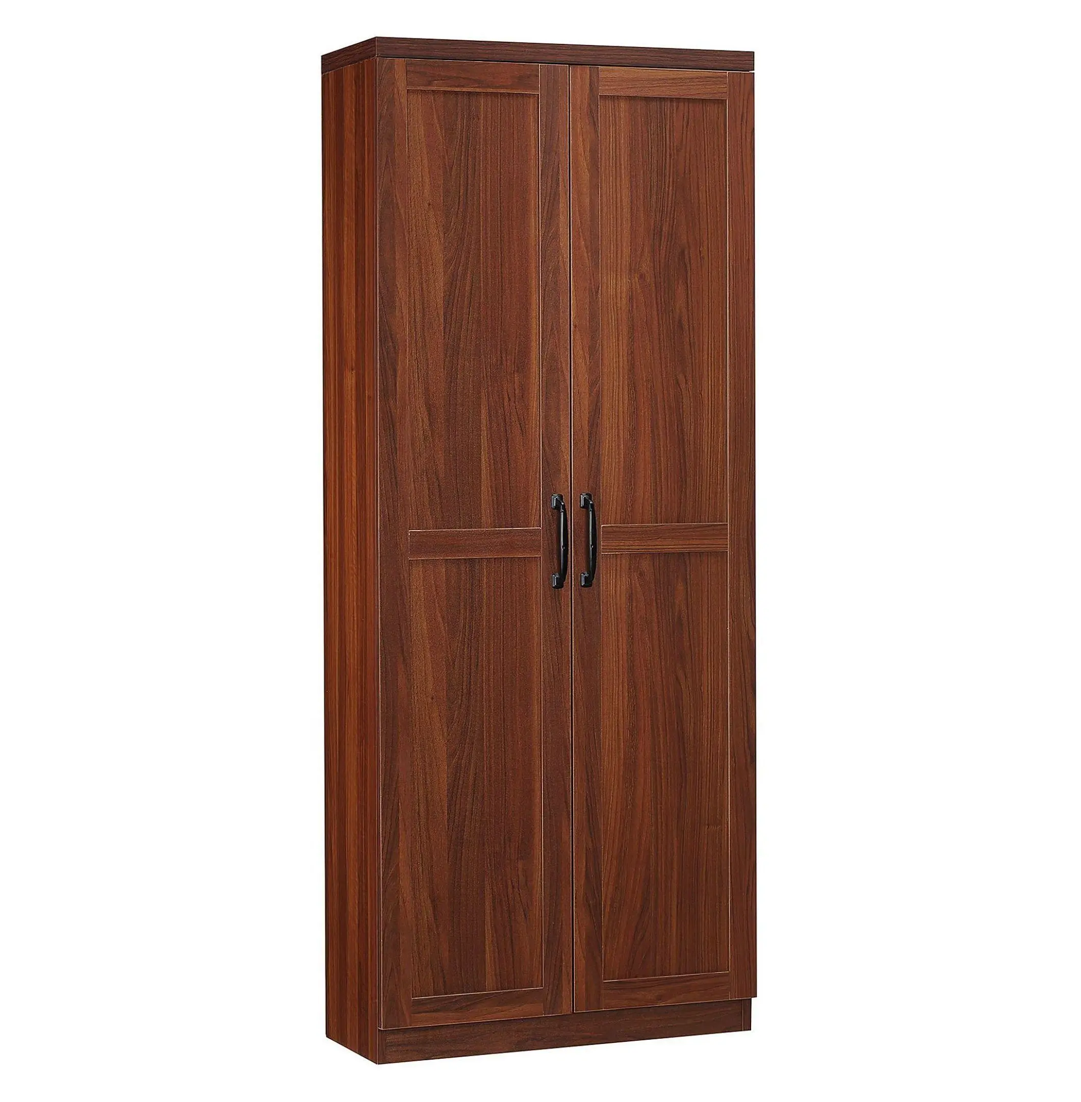 63" Kitchen Pantry Cabinet, 2 Door Storage Organizer with Adjustable Shelves, Brown Wood Finish, Dining Room Buffet