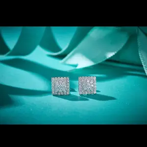 Luxury 925 Sterling Silver VVS Moissanite Diamond Stud Earrings - Classic Screw Back Flower Shape