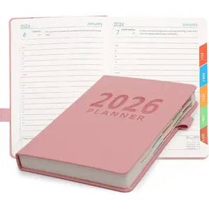 Hardware supplies Picoway 2026 Planner A5 400 Pages - Weekly and Monthly Daily Calendar with Thick Paper, One Full Page Per Day Planners from Jan. 2026 - Dec. 2026, Hardcover Notebook ,8.3" x 5.7" (Pink)