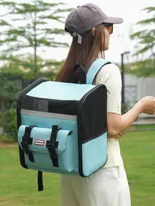 Fashionable Portable Pet Handbag, Lightweight Dog Cat Outdoor Travel Backpack, Stylish and Convenient Pet Carrier for Hiking and Camping