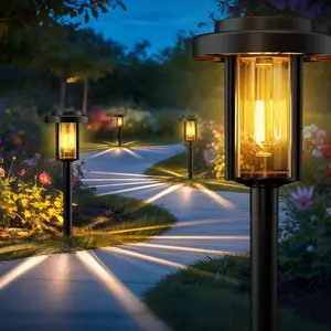 【Summervibes】Solar Garden Lights, Bright Outdoor Pathway Lights, IP65 Waterproof Auto On/Off, Long Lasting Lighting for Yard Walkway Driveway Lawn,summervibes