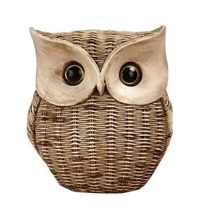 Tropical ethnic style owl Tecolote ornament tabletop ornament