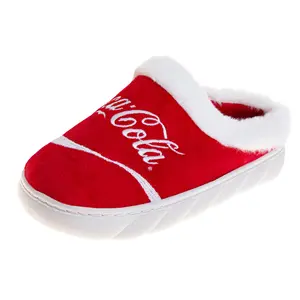 CocaCola Classic Logo Casual Slippers for Women  Soft Cozy Stylish Indoor Comfort Footwear (Adult)