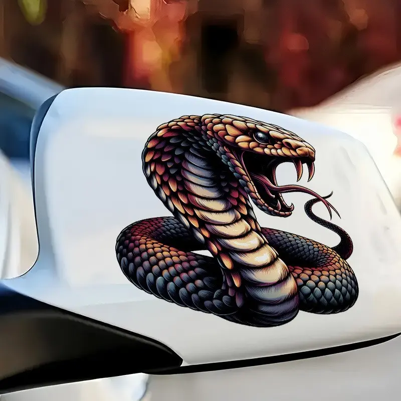 Snake Pattern Car Sticker, Waterproof Decal for Cars, Motorcycles, Laptops, Windows, Cups, Walls, Glass, Metal, Ceramic, One-Time Use