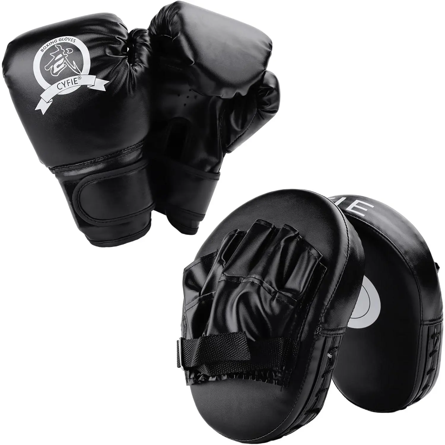 2-in-1 Kickboxing Gloves and Punching Mitts Set for ,  Boxing Gloves Boxing Pads,  Boxing Equipment Set for MMA, Karate, Muay Thai, Taekwondo Boxing Kit for Adults