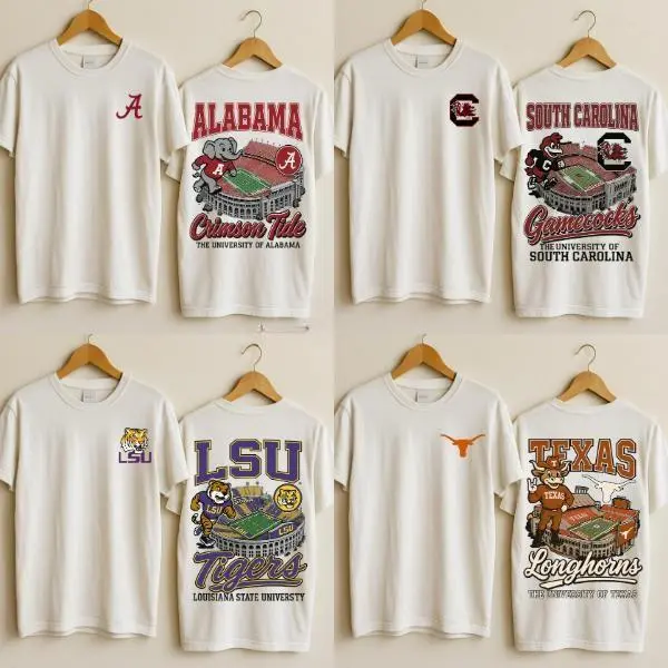 Full Team Vintage Sand T-Shirt – Football College Mascots Tee – Unisex Throwback Sports Shirt - Menswear Womenswear - Gift For Fans