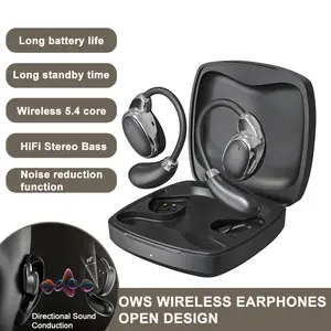 Wireless Earphones, Smart Noise Cancelling 5.4 Sports Earphones, HiFi Stereo Bass, Wireless Earbuds with Microphone, Touch Control, Suitable for Work, Exercise and Travel