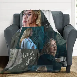 Adele singer themed print blanket, super soft and durable, perfect for office, sofa, bed, camping or travel, perfect gift for music fans blanket plushthin quilt holiday gift Intense Nacho Printed Flannel Blanket