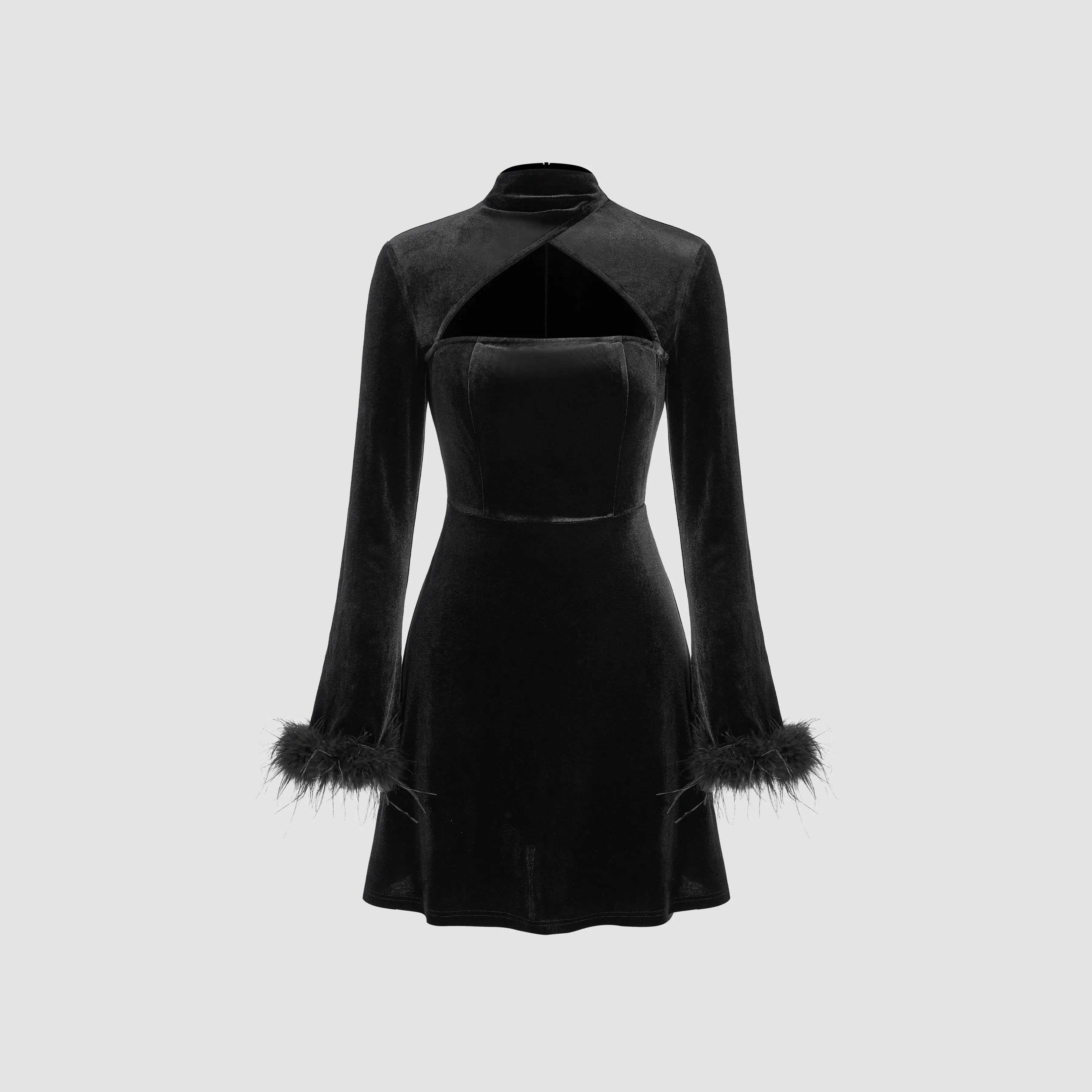 chinese dress ladies Kendra Feather Dress – Retrofete