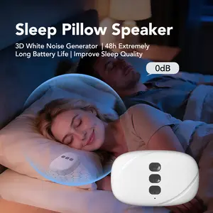 Ultra-Thin Bluetooth Pillow Speaker with Bluetooth 6.0, 3D White Noise, Soft Immersive Sound Field, Pillow CD Player for Bedtime Music & Audiobooks, Headphone-Free Sleep Speaker, Compatible with Android & iOS