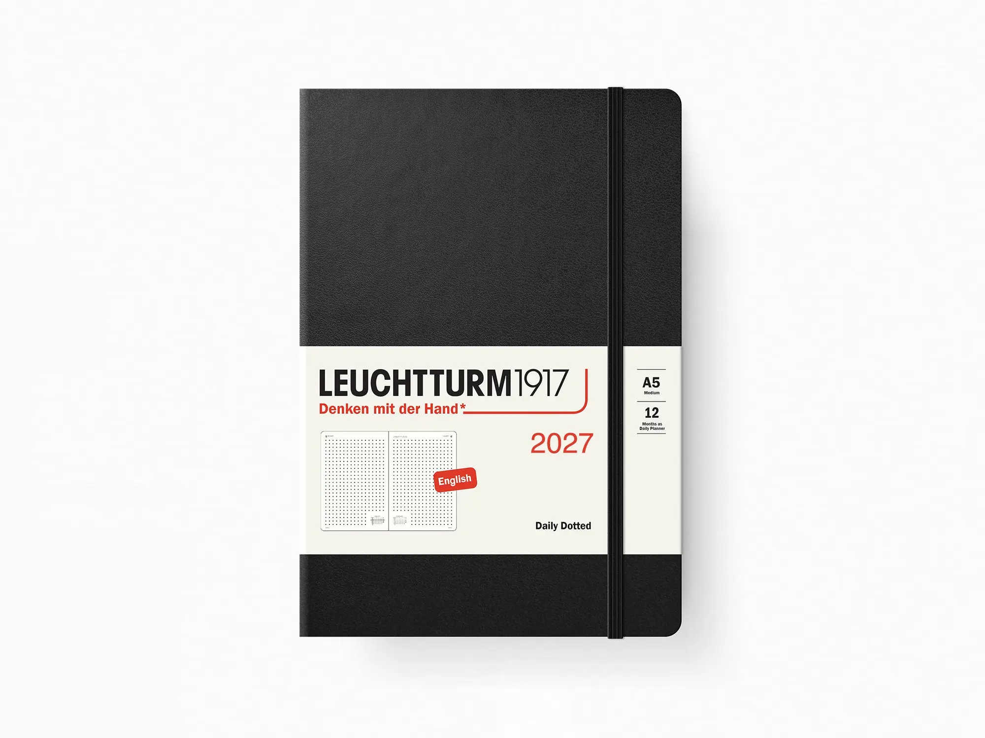 2027 Leuchtturm 1917 Daily Planner Dotted - BLACK