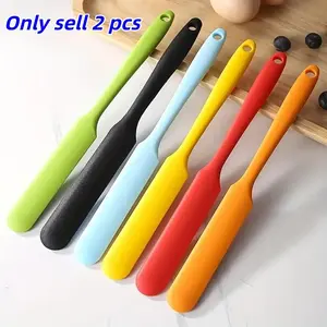 2-Piece Silicone Spatula Set, Non-Stick Baking Tools, Food-Grade Heat Resistant, Cake Spread Knife, Jam & Cheese Scoop, Bakery Essentials