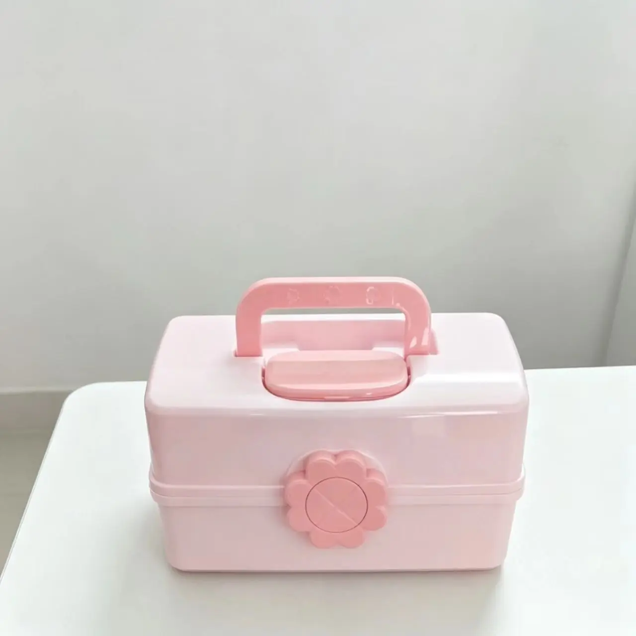 Foldable Three-Layer Storage Box with Handle, Lock for Organization, Multifunctional Storage Solution, Ideal for Hair Accessories, Makeup & More, Collapsible Storage Boxes