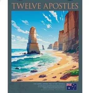 Twelve Apostles Poster - Classic Travel Wall Decor