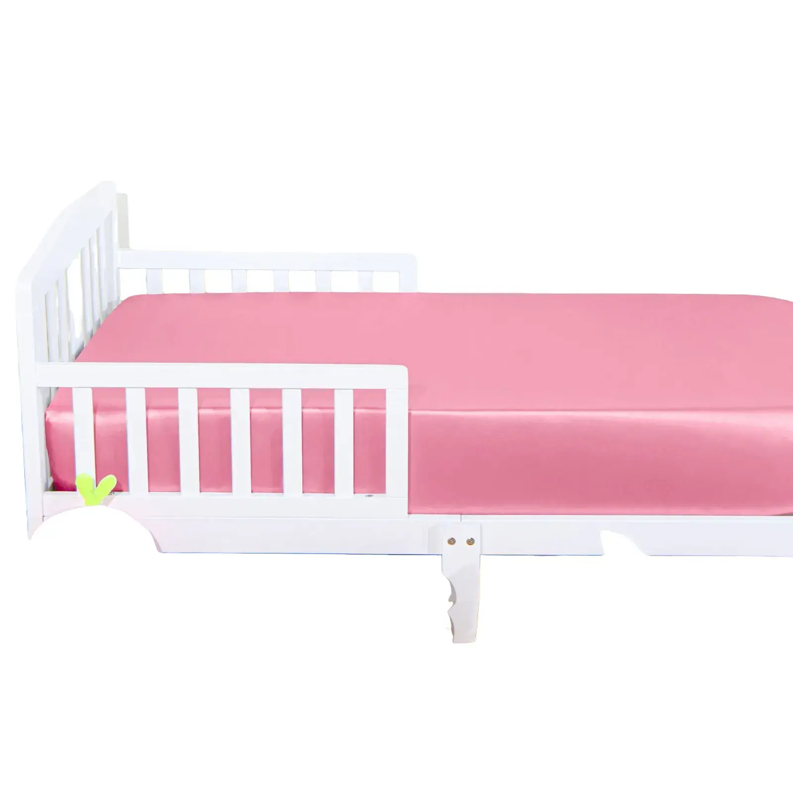 NTBAY Solid Color Satin Toddler Fitted Sheet