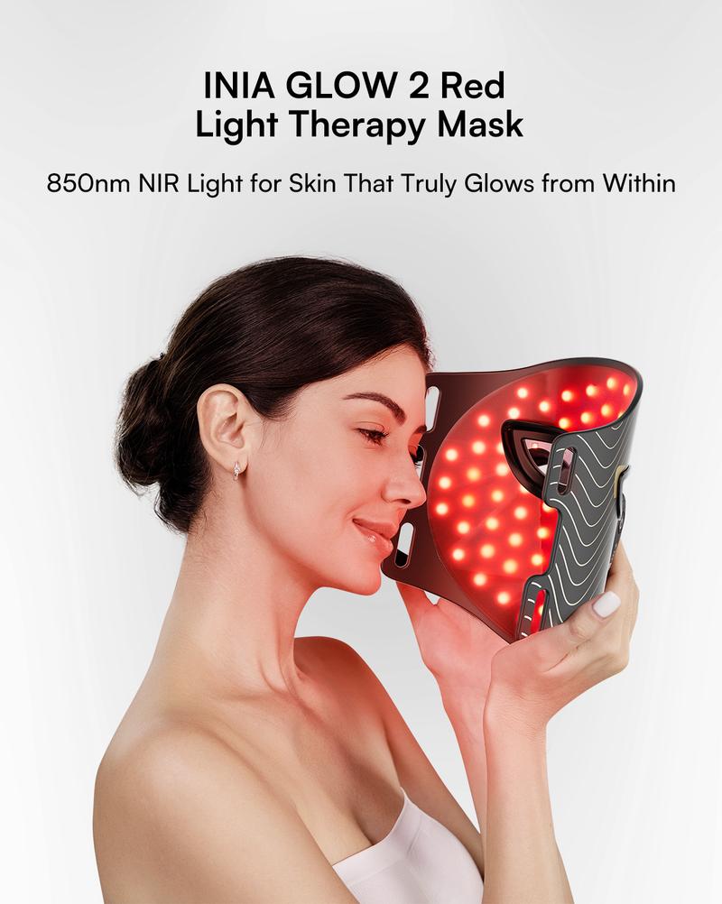 INIA GLOW 2 Red Light Therapy Mask , 4 Light Modes with 850nm NIR ...