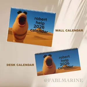 Marcus The Worm Wall Calendar 2026, Funny VRChat Meme 2026 Desk Calendar, Cute AI Worm Gift, Home Decor, Planning Calendar