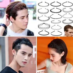 15 Pcs Unisex Metal Headbands, Adjustable Non-Slip Hairbands with Wavy & Zigzag Designs, Stylish Hair Accessories, Suitable for Daily Wear, Yoga, Gym