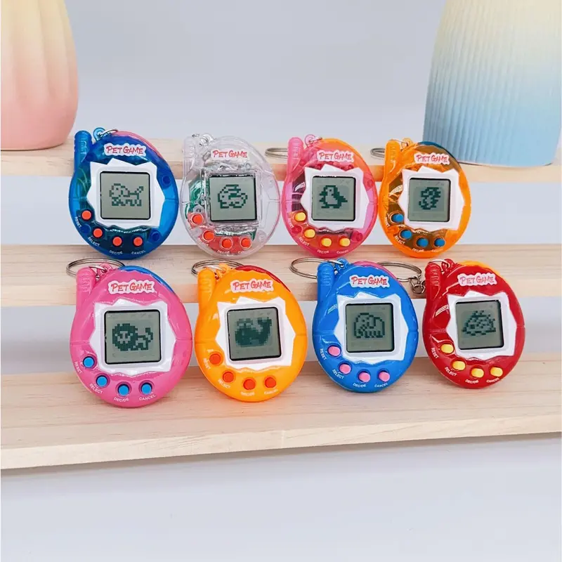 Affordable 3D Tamagotchi-Style Interactive Virtual Pet Game Machine - Compact Collector's Edition, Aqua Blue, Durable Material, Battery-Powered (Batteries Included), Fun Festive Holiday Party Gift for Gamers