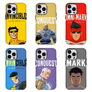 1nvincible Superhero Phone Case Shockproof Protective Cover Compatible for iPhone 17 16 15 14 13 12 11 and for Samsung S21-S25 Perfect Gift for Superhero Fans