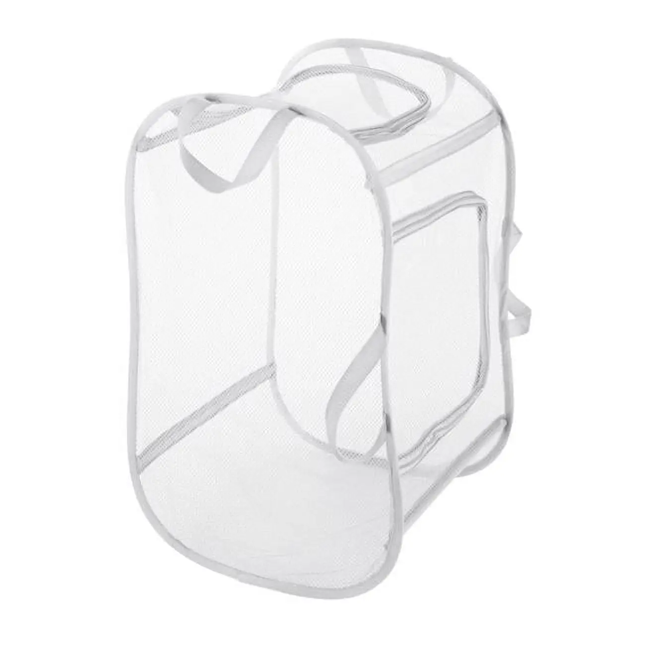 Whitmor 6073047 White Fabric Collapsible Hamper