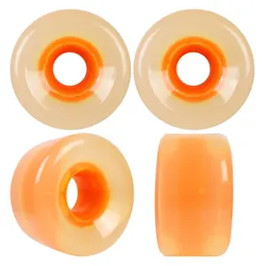 Blank Skateboard Longboard Wheels 84A USA Made Peach 62mm x 33mm
