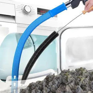 2 count Dryer Vent Cleaner Kit Compatible with  Vacuum Cleaner, Flexible Dryer Lint Brush and Dryer Vacuum Hose Attachment, Lint Remover Cleaning Tools, Blue