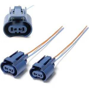 OEM 9005 HB3 H10 9145 Female Adapters Wiring Harness Sockets w/ 4-Inch Wire Pigtails Compatible with Acura/Honda High/Low Beam or Fog Lights Use (04321-SH3-305)