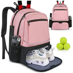 Holiday Large Capacity Tennis Badminton Backpack Unisex, with Insulation Bag and Breathable Shoe Compartment, Sports Bag for Storing 1-2 Rackets, Men's Gift, Christmas Gift