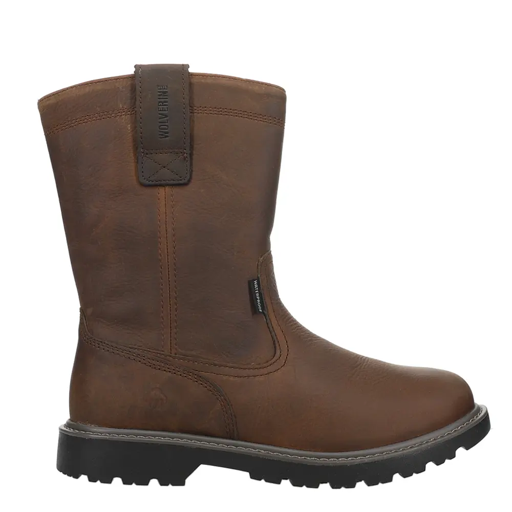Wolverine Mens Floorhand 10 Inch Waterproof Soft Toe  Casual Boots Mid Calf - Brown
