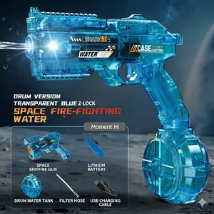HydroForce-[Drump Version]Sparkling Light Space Water Blaster, Automatic Electric Continuous Squirt Toy, Large Capacity High Powered Water Blaster for Children Outdoor Play Lighted Pistol Rechargeable