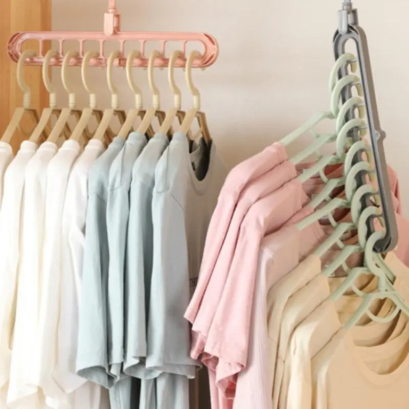 1pc Magic Multi-port Support hangers for Clothes Drying Rack Multifunction Plastic Clothes rack drying hanger Storage Hangers