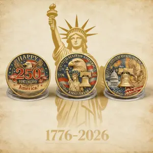 250th US Anniversary Reproduction Coin Set - Honor 250 Years of American Freedom, Limited Edition Collectible Gift, Collectible Coins for Friends