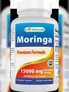 Best Naturals Moringa Extract 10:1 1500mg per Serving - 180 Capsules - Superfood Nutrients for Healthy Wellbeing