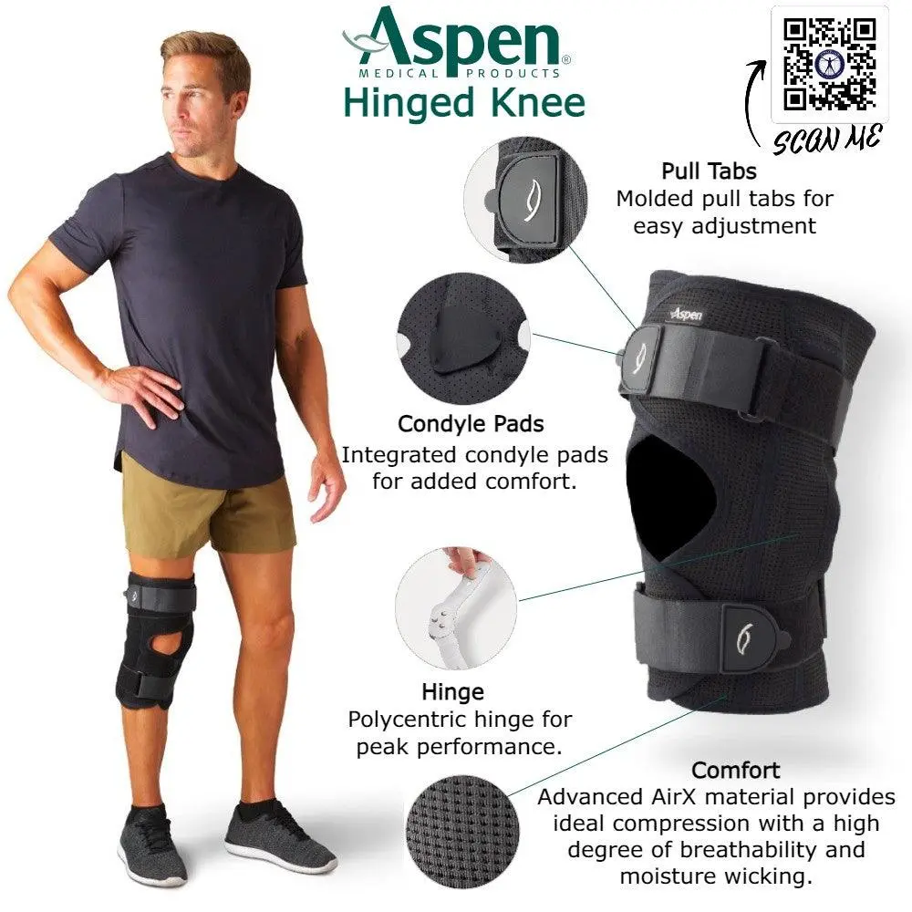 Aspen® Hinged Knee Brace, Medical Support for Knee Stability and Injury Recovery