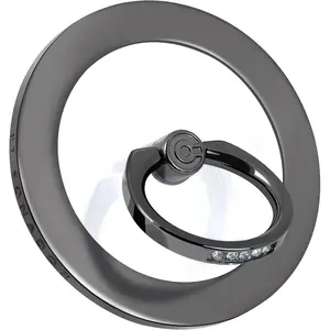Phone Grip for MagSafe,   Phone Ring Holder, Removable, Compatible with  14 Plus 13 12 Pro Max Mini (Transparent Black )