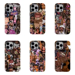 Bratz Millennium Girl Phone Case,meangirl Brown Skin Sweet and Cool Girl Style Shockproof Protective Cover for iPhone 16/15/14/13/12/11/17 ProMax Plus for Samsung phones an excellent choice for  Christmas and Thanksgiving.A gift for the fans