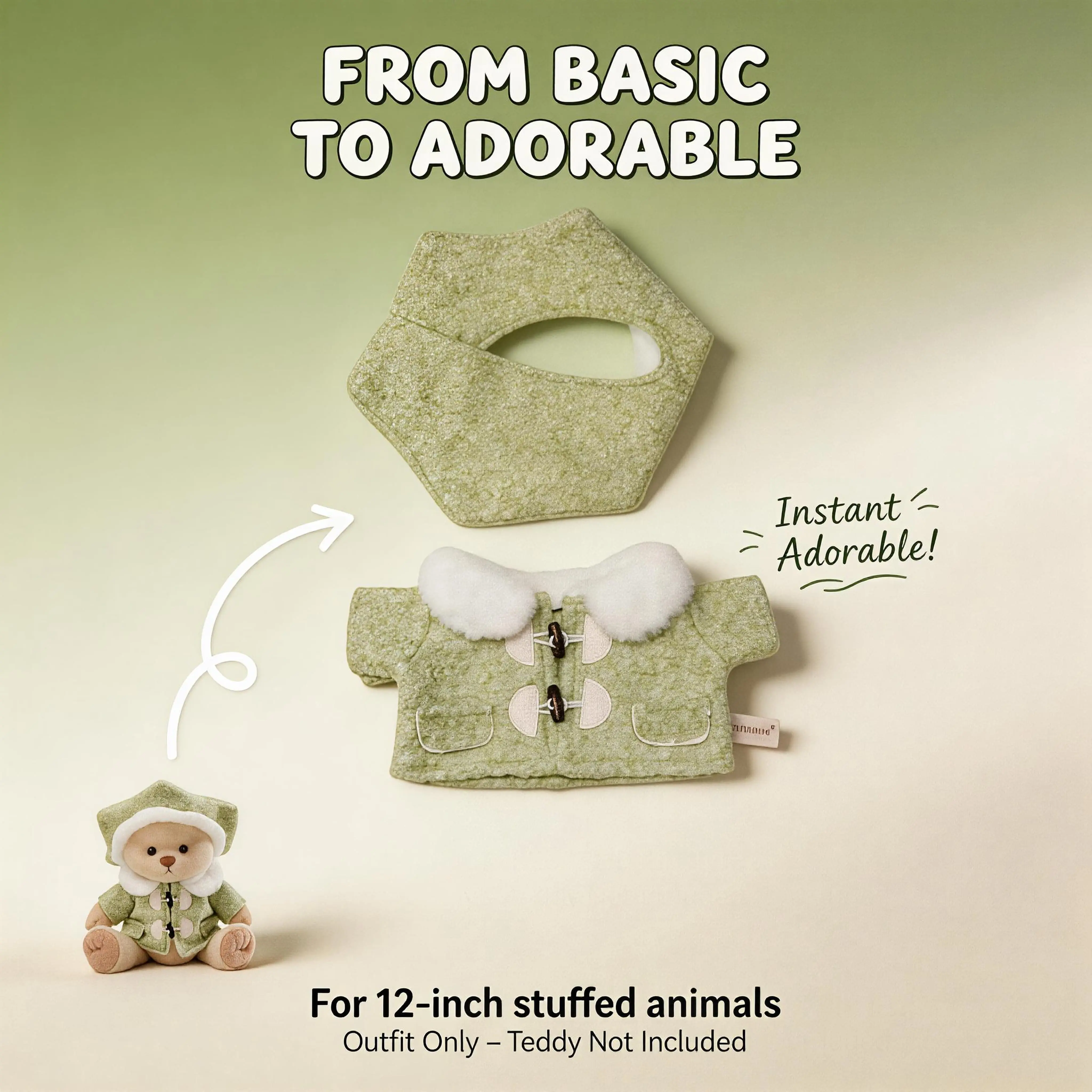 12-inch green hexagonal beret top