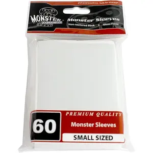 Monster Protectors Sleeves Sleeves - Smaller Size Gloss Finish - White (Fits Smaller Sized Gaming Cards)